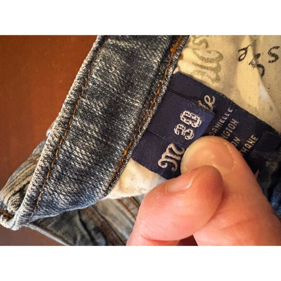 Miss Me Jeans “Danielle” Bootcut Distressed Y2K Denim Low Rise Waist Size 30 - Picture 6 of 13